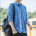Denim Long Sleeve Casual Shirt for Men. 