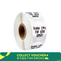 Thank You Stickers 500pcs Roll Round Creative Pattern Thank you Stickier Sealing Business Label Sticker. 