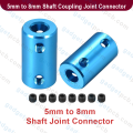 Aluminum 5mm to 8mm Shaft Coupling Joint Connector 5x8mm Clamp Universal Joint Stepper Motor Coupler For CNC 3D Printer. 