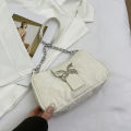 Aesthetic bow, new spring and summer trend, sweet and cool, personality casual chain, armpit, shoulder crossbody, handbag, bag women.