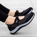 Zulijian Shoes for the Old Women's Flagship Summer Mom Sandals Middle-Aged and Elderly Non-Slip Soft Bottom Walking Shoes Grandma Shoes. 