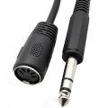 2X MIDI CABLE,5-Pin Din Female to Monoprice 6.35mm (1/4 Inch) Male TRS Stereo Audio Extension Cable.