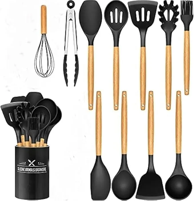Silicone%20Cooking%20Utensil%20Set,12pcs%20Silicone%20Cooking%20Kitchen%20Utensils%20Set,%20Best%20Kitchen%20Cookware%20Wooden%20Handle,%20Black%20Kitchen%20Utensils%20Set,%20Utensils%20Set%20Black%20Handle,%20Silicone%20Utensils%20Set%2012x16cm%20-%20Image%202