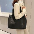 Large Capacity Nylon Tote Bags for Work Commuting Carrying Bag College Style Student Outfit Book Shoulder Bag. 