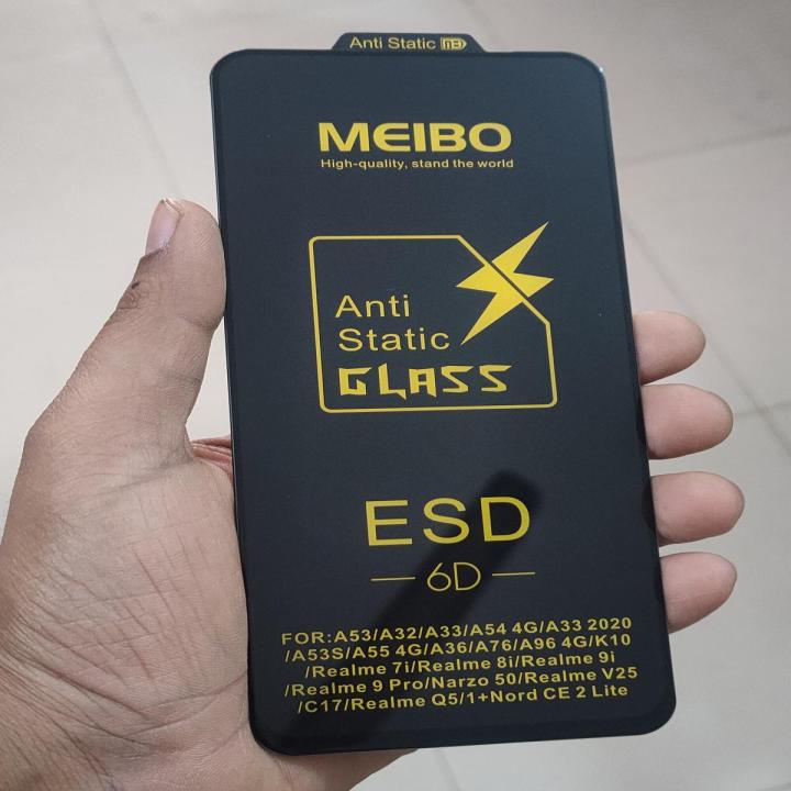 Oppo A76 Meibo Anti Static ESD 6D Tempered Glass Screen Protector Galaxy A22 Meibo Anti Static ESD 6D Tempered Glass Screen Protector