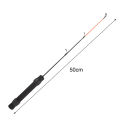 Compact Fishing Rod Telescopic Ice Fishing Rod with Non-slip Handle Lightweight Portable for Travel Adjustable Length Fishing Accessories.