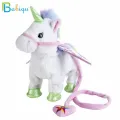 Babiqu 1pc Electric Walking Unicorn Plush Toy Stuffed Animal Toy Electronic Music Unicorn Toy for Children Christmas Gifts 35cm. 