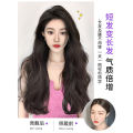 Wig Women's Split Long Hair Extension Volume Fluffy Three-Piece Trojan Horse Roll Hair Long Hair Bundles Wig Set. 