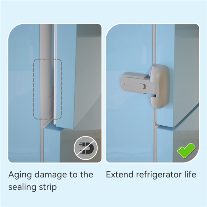 2Pcs%20Safe%20Fridge%20Lock,%20Child%20Proof%20Refrigerator%20Freezer%20Door%20Lock,%20Protect%20Refrigerators%20with%20Sealing%20Strips%20Grey%20-%20Image%207