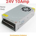 SMPS Power Supply 24Volt 10Amp 240Watt-(Quality Product). 