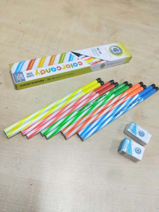 PENCIL 10 PCS (INDIAN) WITH 1 PCS SHARPENER  & 1 PCS ERASER FREE