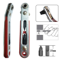 Mini Ratchet Wrench 1/4 Inch Drive Socket Hex Screwdriver Bit Dual Ratchet Wrench Tool with Two Bit Heads Easy Install Elbow.