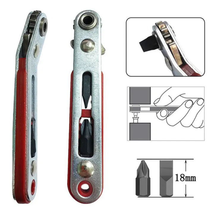 Mini%20Ratchet%20Wrench%201/4%20Inch%20Drive%20Socket%20Hex%20Screwdriver%20Bit%20Dual%20Ratchet%20Wrench%20Tool%20with%20Two%20Bit%20Heads%20Easy%20Install%20Elbow%20-%20Image%207