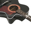 badgeDARK DK-200B Semi Electric Guitar Basswood 6 Strings Folk Acoustic Guitar with Bag Picks. 