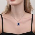 Blue Titanic Heart Of The Ocean Necklaces With Link Chain. 