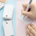 100pcs/box Handwritten Card Notepads Cowhide Color Word Card Kawaii Memo Pad Blank Kraft Paper Cute Ring Buckle Letter Card4x7cm.