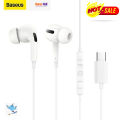 Type C Baseus Encok in-ear C18 Wired Earphones For Smartphone iPad Pro Laptop.