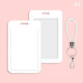 1PC Bus ID Card Protective Cover Case Keyring Card INS Solid Campus Access Door Credit Card Holder Conbo.