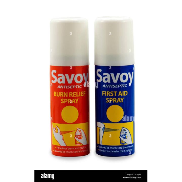 Savoy Antiseptic First Aid and Burn Relief Spray 50ml - 2pcs