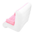 Inflatable Sofa Multipurpose Easy To Inflate Inflatable Lounge S Shaped Strong Load Bearing Foldable Comfortable Pink with Armrests for Bedroom. 