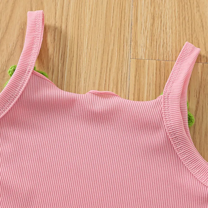 DSstyles%202-Piece%20Girls%20Summer%20Outfits%20Solid%20Color%20Sleeveless%20Tank%20Top%20Shorts%20Two-piece%20Set%20For%201-6%20Years%20Old%20Kids%20-%20Image%205