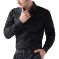 Deep Black Cotton Casual Shirt for Men. 