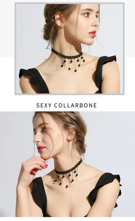Korean%20Black%20Flower%20Rhinestone%20Choker%20Statement%20Necklaces%20for%20Girls%20Simple%20Stylish%20-%20Lace%20Hand-Knit%20Velvet%20Choker%20Jewelry%20Accessories%20Necklace%20for%20Women%20-%20Image%205