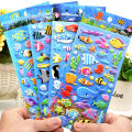 Sea Life Animal Shark Dolphin Fish Stereo 3D Bubble Sticker Diary Sticker Decoration Stationery Stickers Eatop.