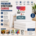 Premium White Canvas 6×6 Inch 3 Pcs Set for Painting & Artwork. 