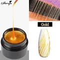 Monja 4 Colors Spider UV Gel，Nail Designs Gel Paint Wire Drawing Gel Polish For Line，Spider Web Wire Design,5ml, Manicure Decoration,  UV LED Spider Gel Manicure Gel Polish, 3D Silk Pattern, Creative Web Line Drawing Gel DIY Manicure Decoration. 