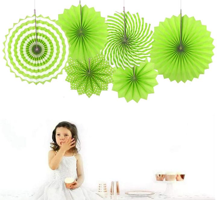 Decor%20Nation%20Hanging%20Paper%20Fans%20Party%20Set,%20Round%20Pattern%20Paper%20Garlands%20Decoration%20for%20Birthday%20Baby%20Boy%20Shower%20,%20Set%20of%206%20(Green)%20-%20Image%205