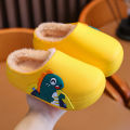 【Hengli jewelry story】(NEW)Winter Kid Cartoon Cute Warm Waterproof Non-Slip Girls Home Boys Baby Furry Children Cotton Slippers. 