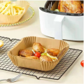 (New)50/100Pc quare Air Fryer Paper Liner Oil-proof Airfryer Dipoable Tray Air Fryer Without Oil Baking Paper For Manga Grill Pizza Plate.