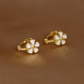 14k Flower Hoop Earings For Women Hikaw Silver Earrings  Non Tarnish Hypoallergenic Earings-MOILY. 