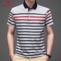 Montagut Summer Pure Cotton Dad Summer Short SleeveTCasual Thin T-shirtpoloShirt Men's Elbow-Sleeved Top T-shirt Top. 