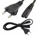 2 Pin AC Power Supply Cable 1.5M EU Standard High Quality Lead Wire Charging AC Cord For Laptop Desktop Printer Adapter Scanner Charger. 