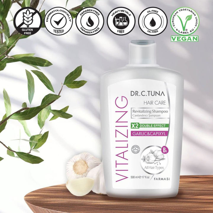 DR.%20C%20TUNA%20VITALIZING%20SHAMPOO%20500%20Ml%20(GARLIC)%20-%20Image%203