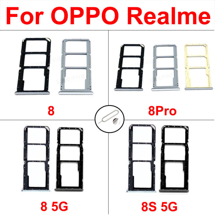 Realme 8 4G Sim  Origenal Sim Tray Sim Door Dual Slot