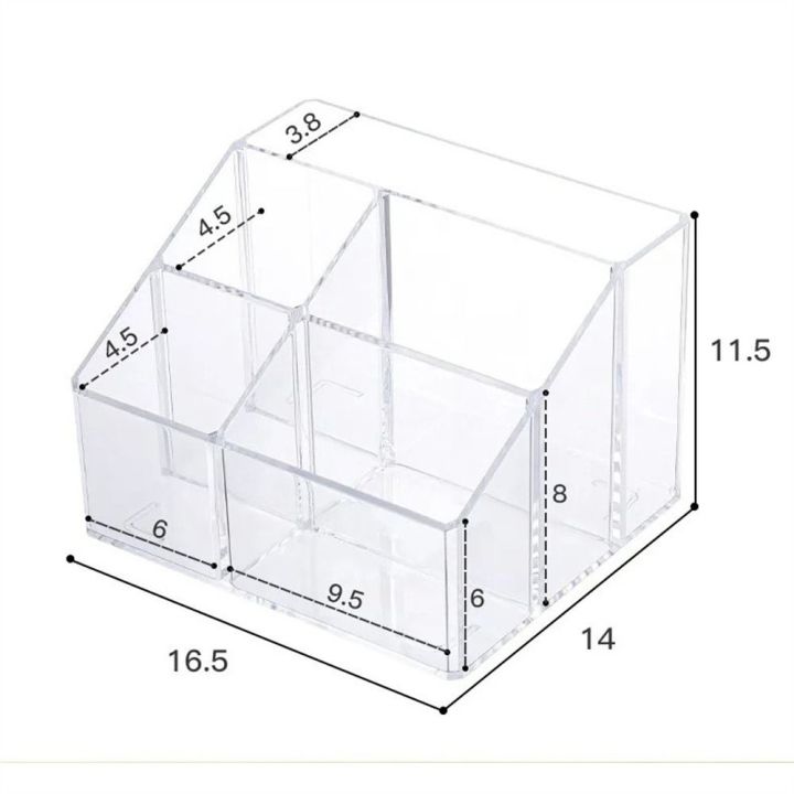 Student%20Children%20Transparent%20Desk%20Pen%20Holder%20Multifunction%20Large%20Capacity%20Pencil%20Storage%20Box%205-Grid%20Acrylic%20Stationery%20Organizer%20Desktop%20-%20Image%203