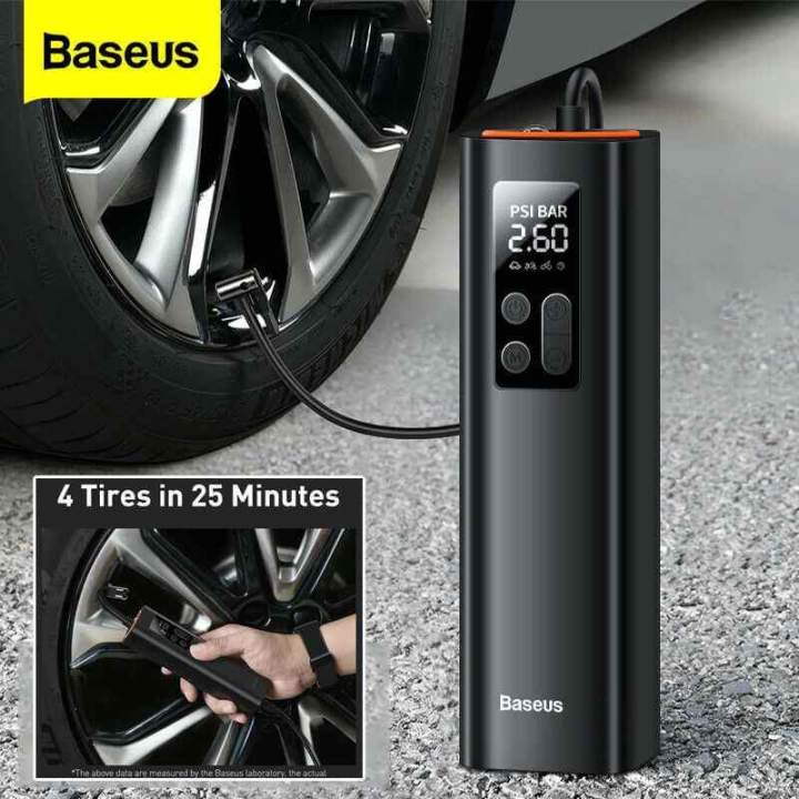 Baseus Mini Car Air Compressor 12V 150PSI Portable Car Tire Inflator Smart Digital Inflatable Pump For Car Bicycle Boat Air Pump