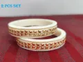 White & Red Latest Design Shakha Pola Bangles for Women , Party , Wedding , Anniversary , Durga Puja & All Time Use Shakha Bangles.. 