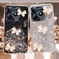 New Phone Case For Realme Narzo N53 Cover Sparkling Star Moon Soft Silicone Transparent Butterfly Pattern Anti Drop For Realme Narzo N53 Case. 