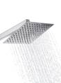 6x6 inch Square Rain Shower Head With 15 inches Long Solid SS Square Pipe - Complete Shower Set  / Bathroom shower Set. 