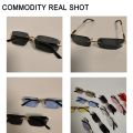 XJiea Rectangular Rimless Sunglasses,Fashion Men Outdoor Sun Glasses,Summer Women Decorative Eyewear,Shopping, Drive to Wear. 