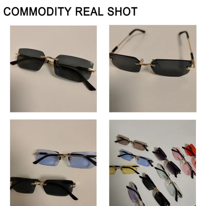 XJiea%20Rectangular%20Rimless%20Sunglasses,Fashion%20Men%20Outdoor%20Sun%20Glasses,Summer%20Women%20Decorative%20Eyewear,Shopping,%20Drive%20to%20Wear%20-%20Image%203