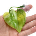 Betta Fish Leaf, Betta Leaf Hammock Lightweight Double Leaf Plastic with Suction Cup for 5-10L Water Tank. 