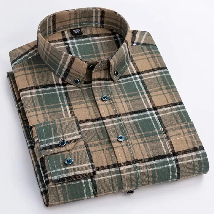New%20Plaid%20Flannel%20Casual%20Shirts%20For%20Men%20Autumn%20Winter%20Long%20Sleeve%20Regular%20Fit%20Classic%20Checked%20Business%20Dress%20Shirt%20Men's%20Clothes%20-%20Image%202