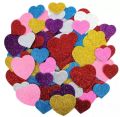 Glitter Foam LOVE/HEART Self-Adhesive - Ideal for Arts & Crafts Projects.