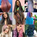 90cm Sparkle Hair Tinsel Rainbow Colored Strands Girls Headwear Hairbinge Hair Laser False Hair Extensions Decor Glitter Strips. 