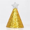 Gold Star Birthday Glitter Caps 1st Birthday Hat Newborn Baby Birthday Headband 1 2 3 Year Birthday Party Decoration.